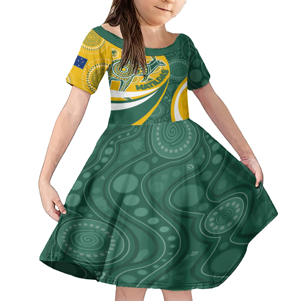 custom-australia-matildas-indigenous-family-matching-long-sleeve-bodycon-dress-and-hawaiian-shirt-go-tilly-special