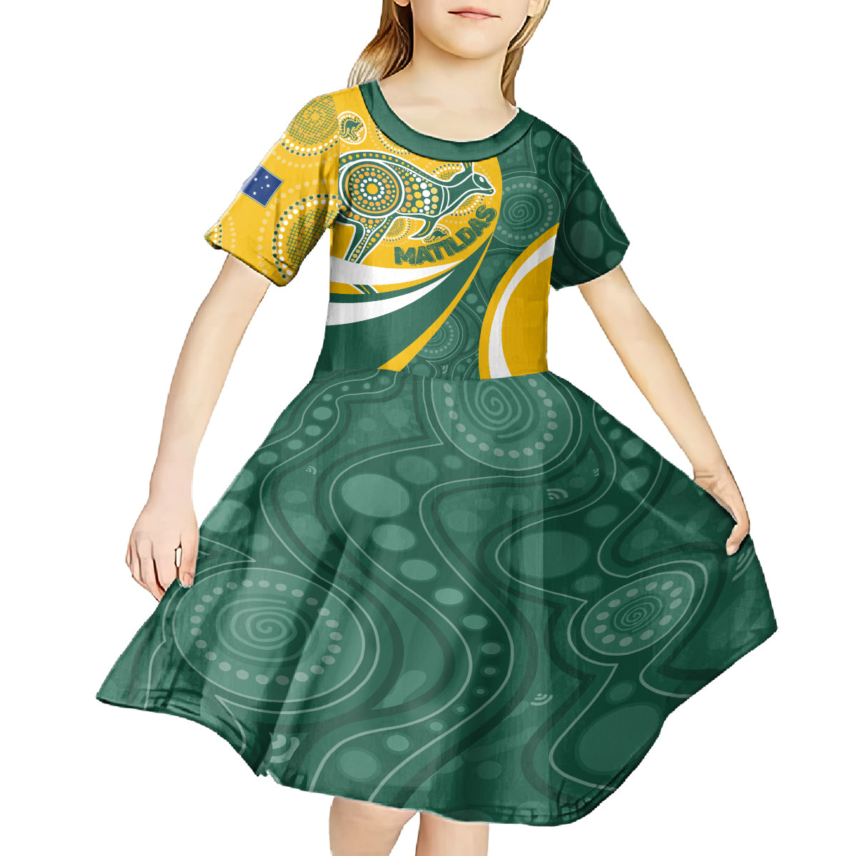 custom-australia-matildas-indigenous-kid-short-sleeve-dress-go-tilly-special