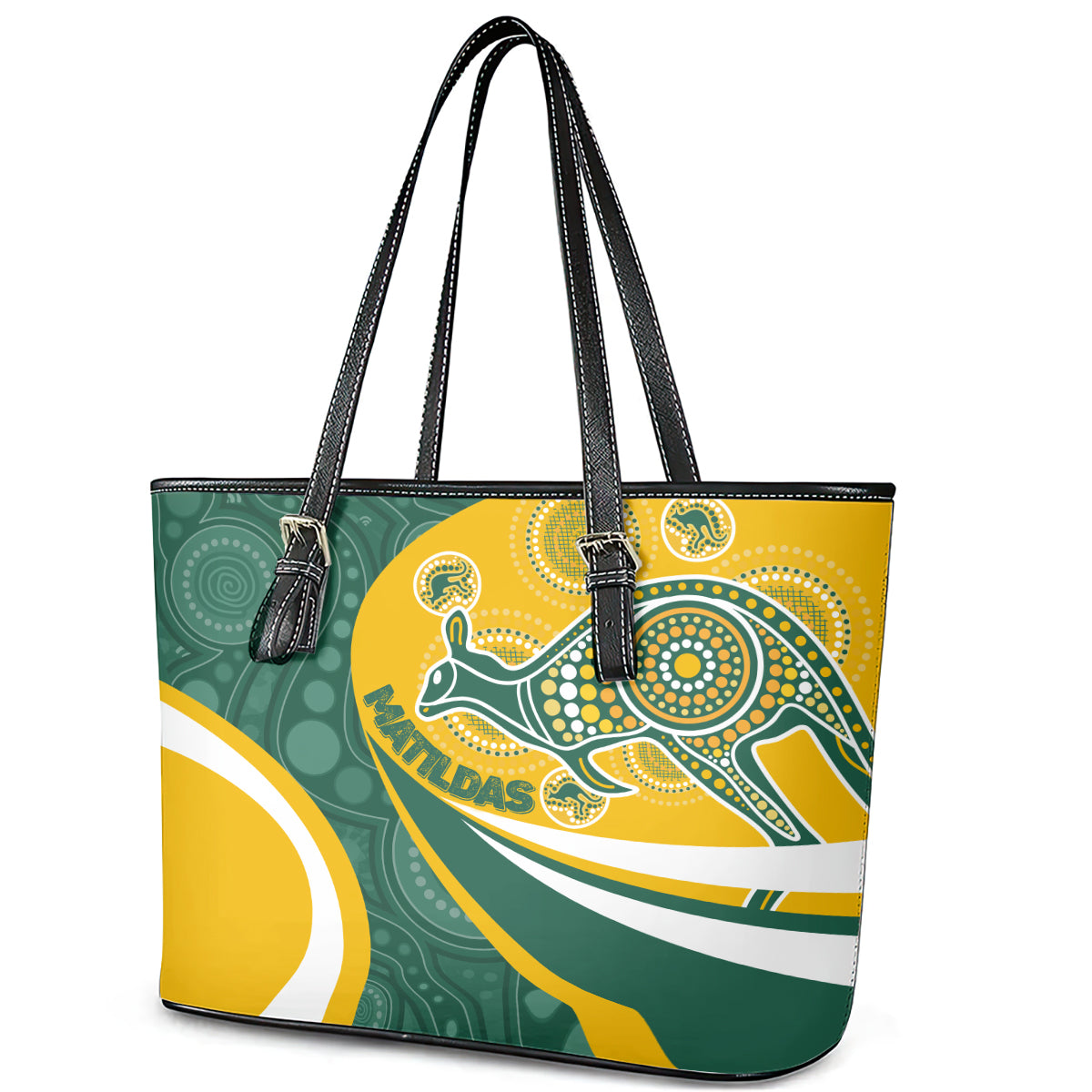 custom-australia-matildas-indigenous-leather-tote-bag-go-tilly-special