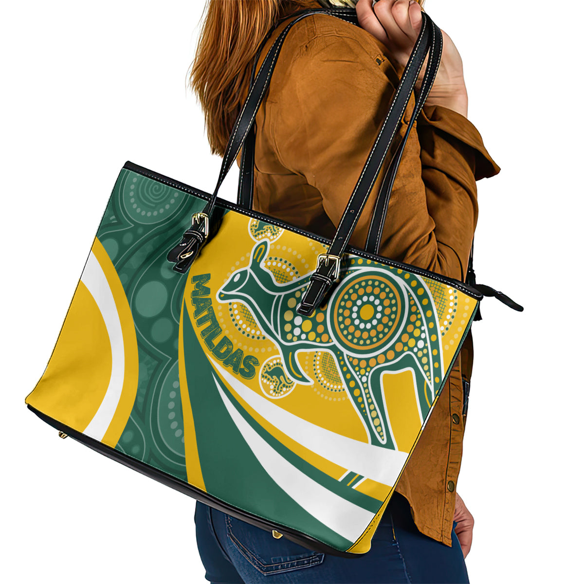 custom-australia-matildas-indigenous-leather-tote-bag-go-tilly-special