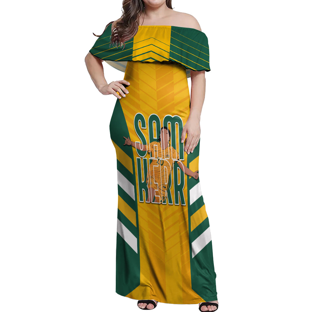 custom-australia-matildas-off-shoulder-maxi-dress-sam-kerr-legend