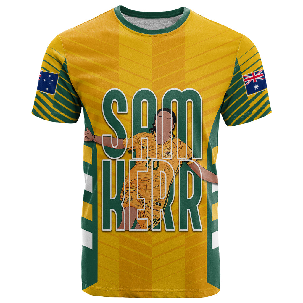 custom-australia-matildas-t-shirt-sam-kerr-legend