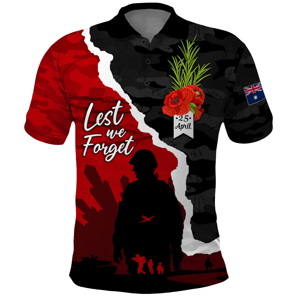 Anzac Day Camouflage Polo Shirt Ode of Remembrance