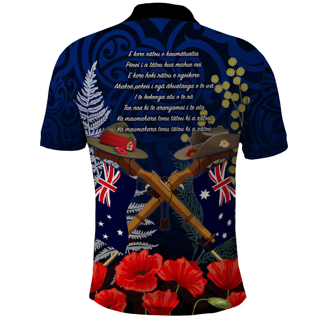 Anzac Day Aussie Mix Maori In Memories Polo Shirt