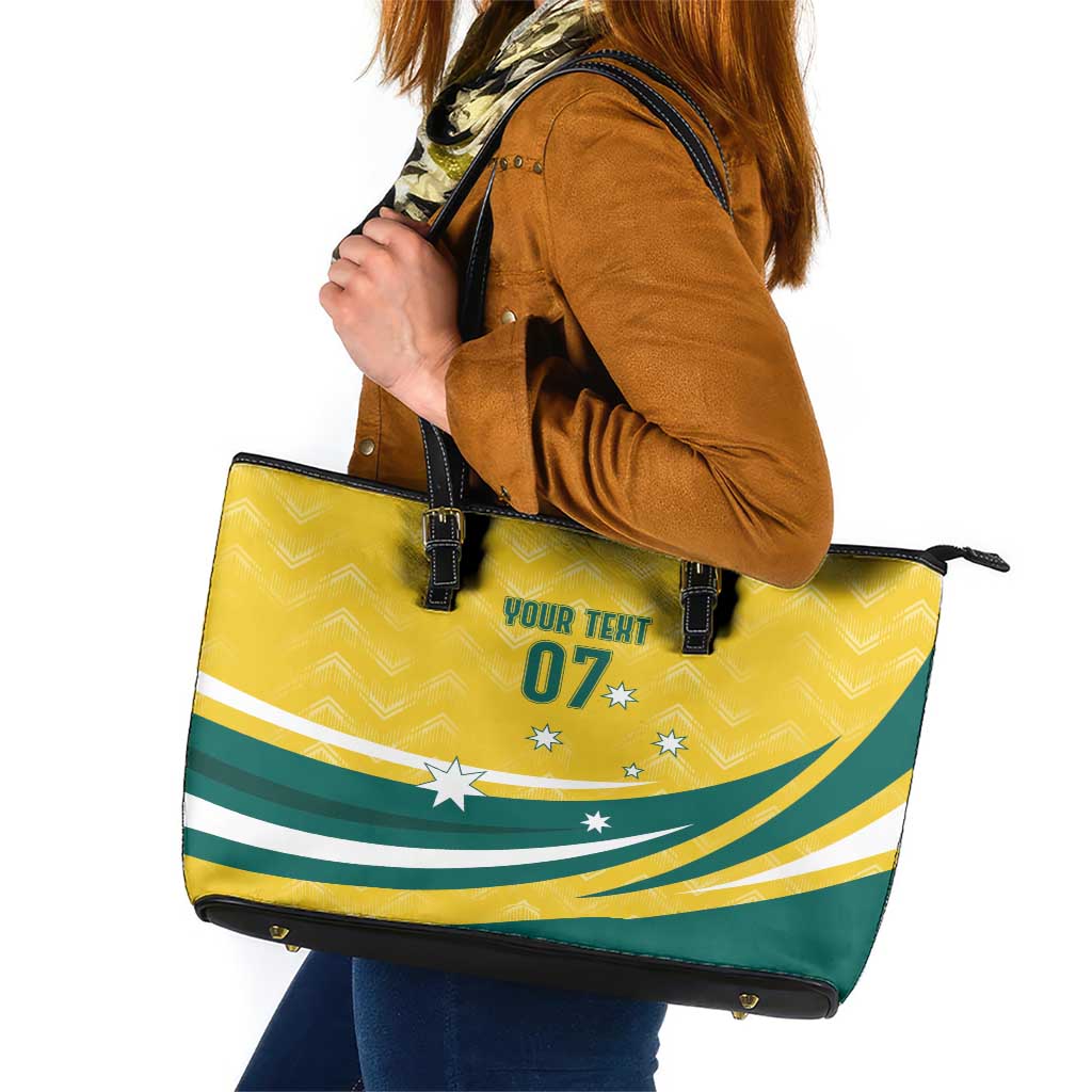 Australia 2024 Olympics Custom Leather Tote Bag Rise of the Roos