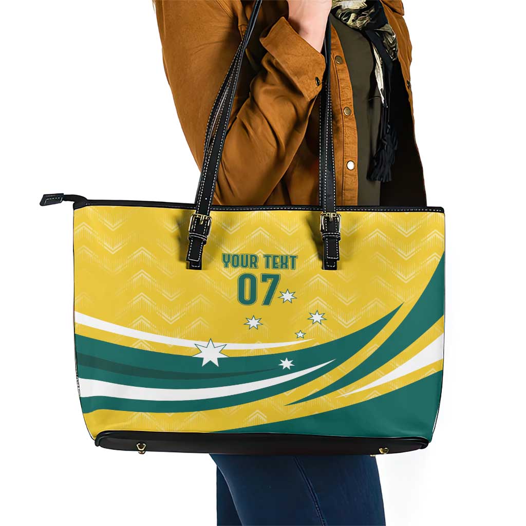 Australia 2024 Olympics Custom Leather Tote Bag Rise of the Roos