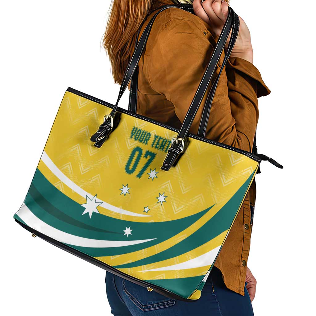 Australia 2024 Olympics Custom Leather Tote Bag Rise of the Roos