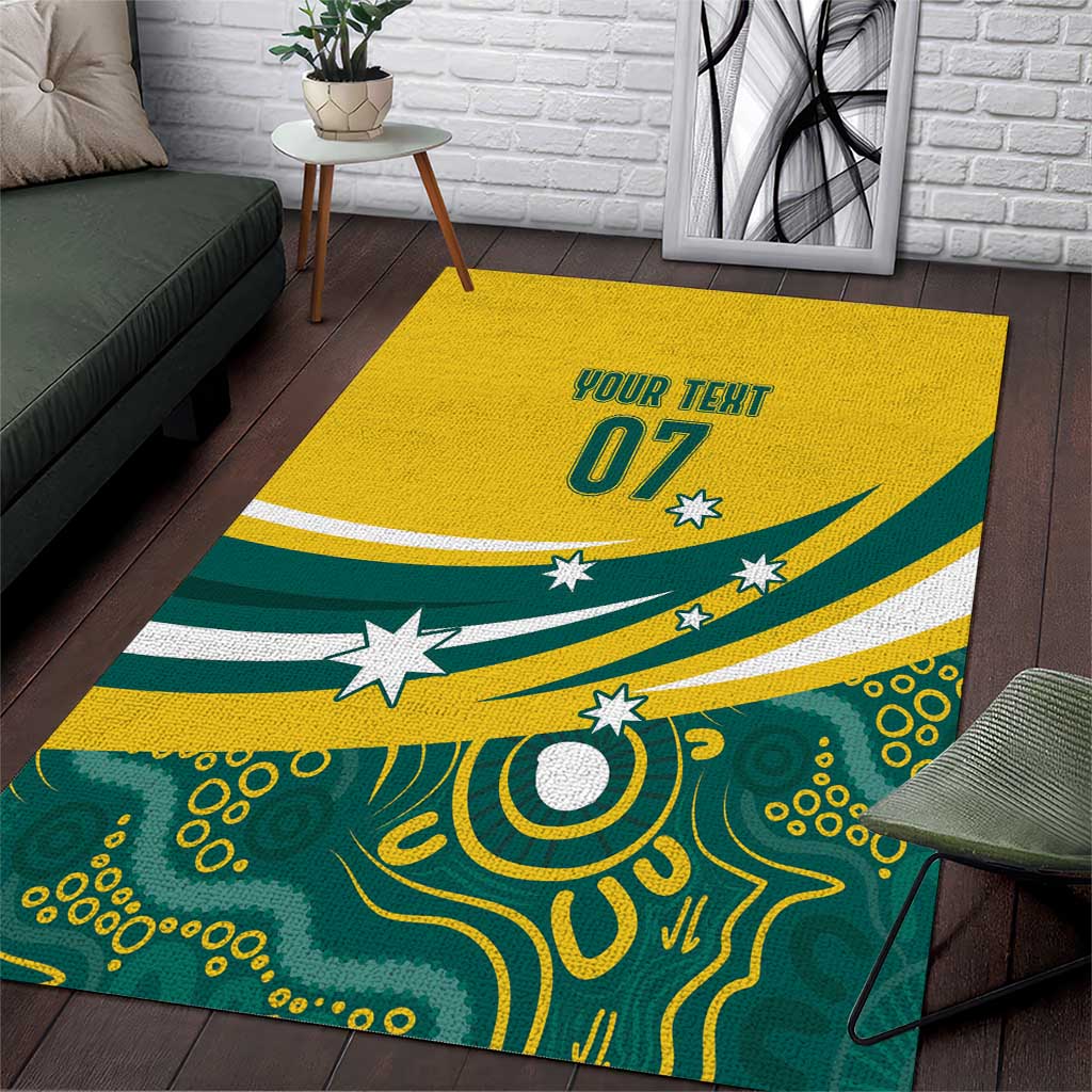 Australia 2024 Olympics Custom Area Rug Rise of the Roos Aborignal Style