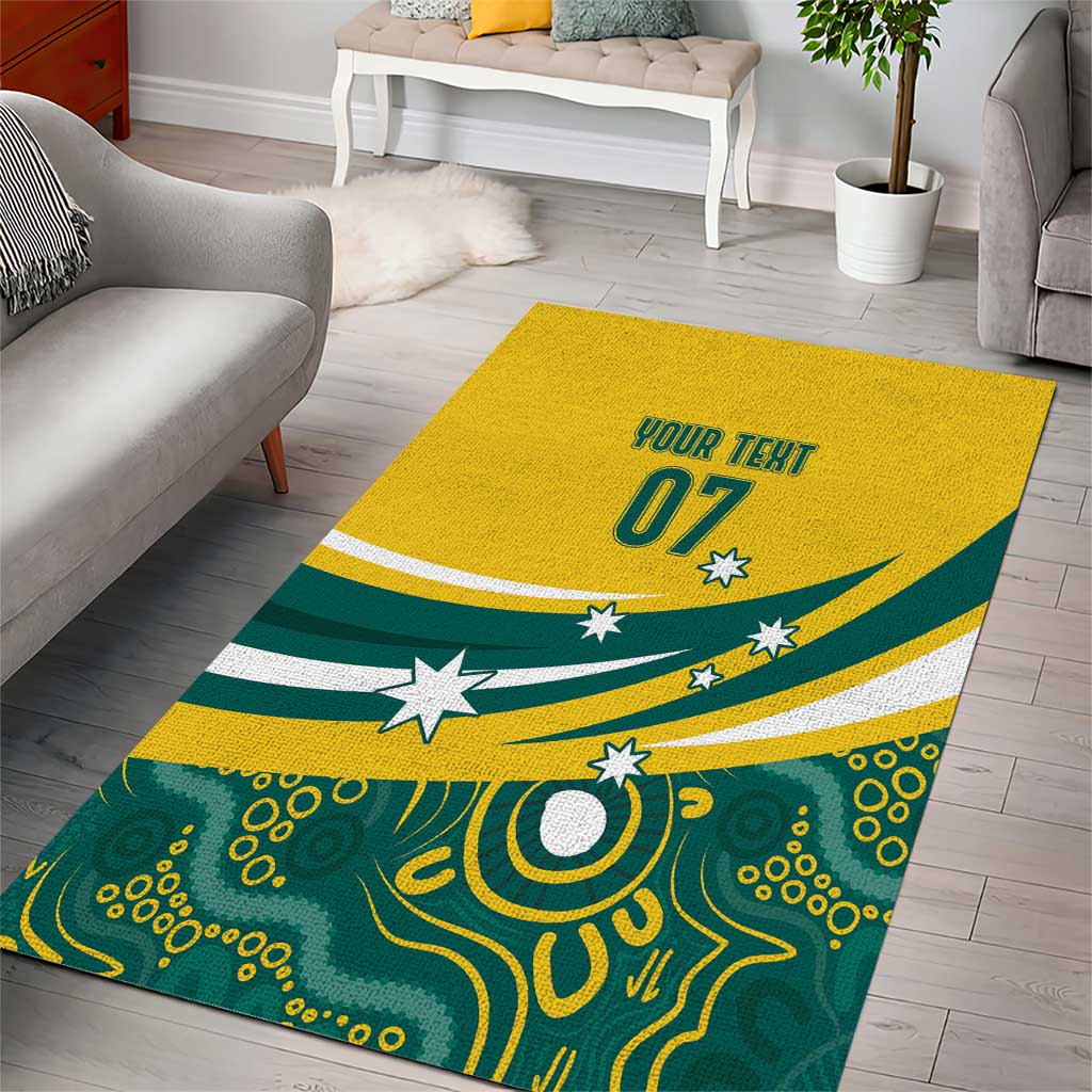 Australia 2024 Olympics Custom Area Rug Rise of the Roos Aborignal Style