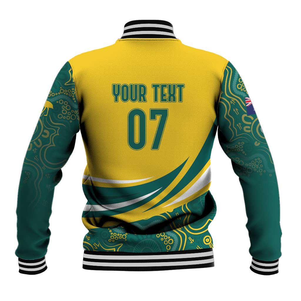 Australia 2024 Olympics Custom Baseball Jacket Rise of the Roos Aborignal Style