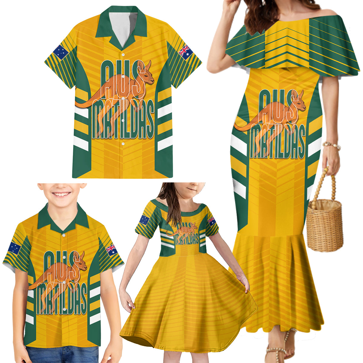 custom-australia-soccer-family-matching-mermaid-dress-and-hawaiian-shirt-go-matildas-dynamic-national-colors