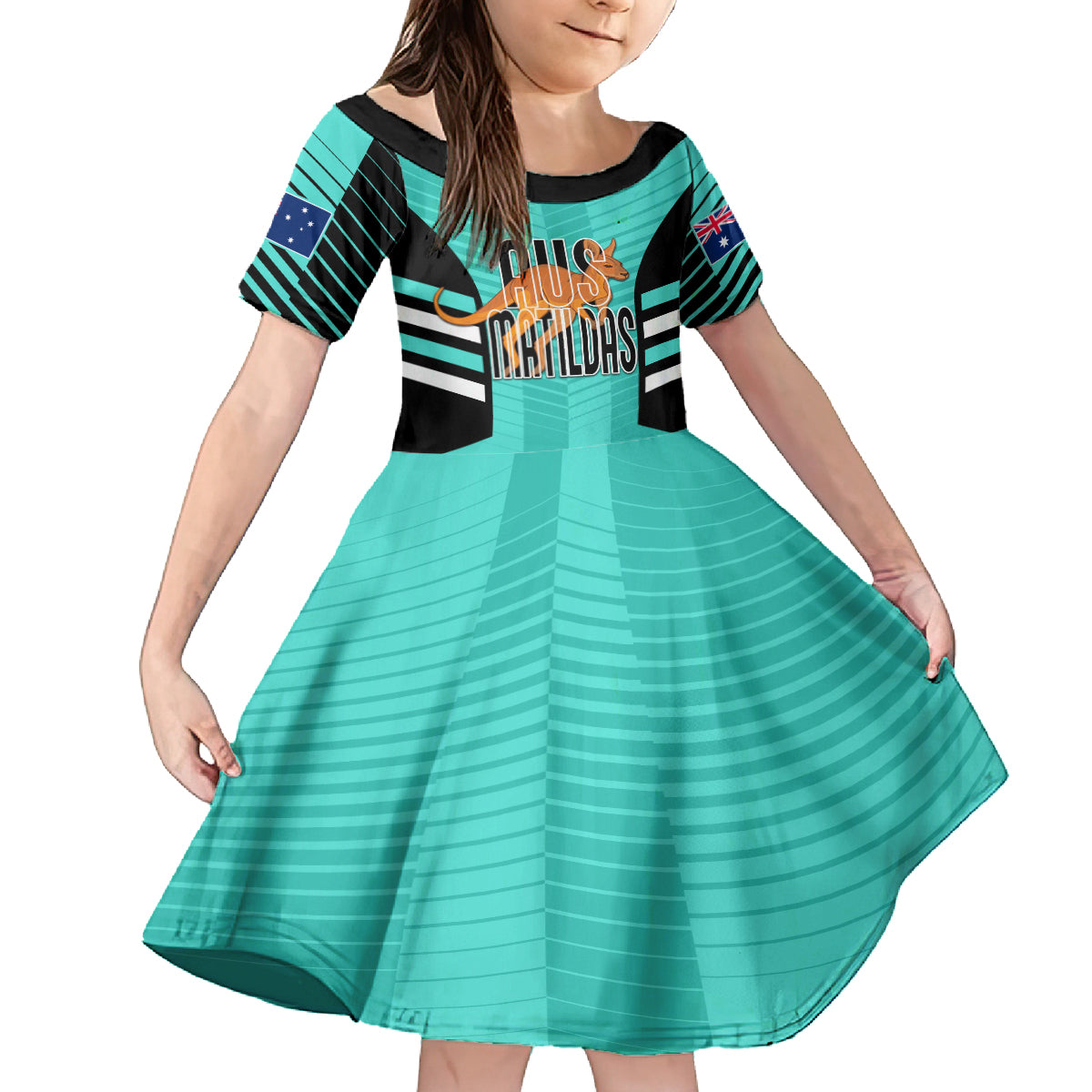 custom-australia-soccer-family-matching-long-sleeve-bodycon-dress-and-hawaiian-shirt-go-matildas-dynamic-turquoise