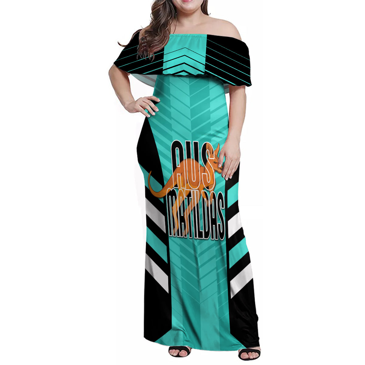 custom-australia-soccer-family-matching-off-shoulder-maxi-dress-and-hawaiian-shirt-go-matildas-dynamic-turquoise