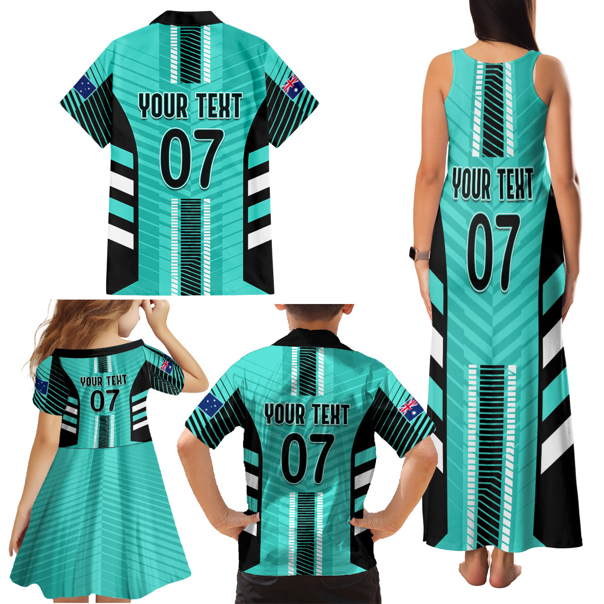 custom-australia-soccer-family-matching-tank-maxi-dress-and-hawaiian-shirt-go-matildas-dynamic-turquoise