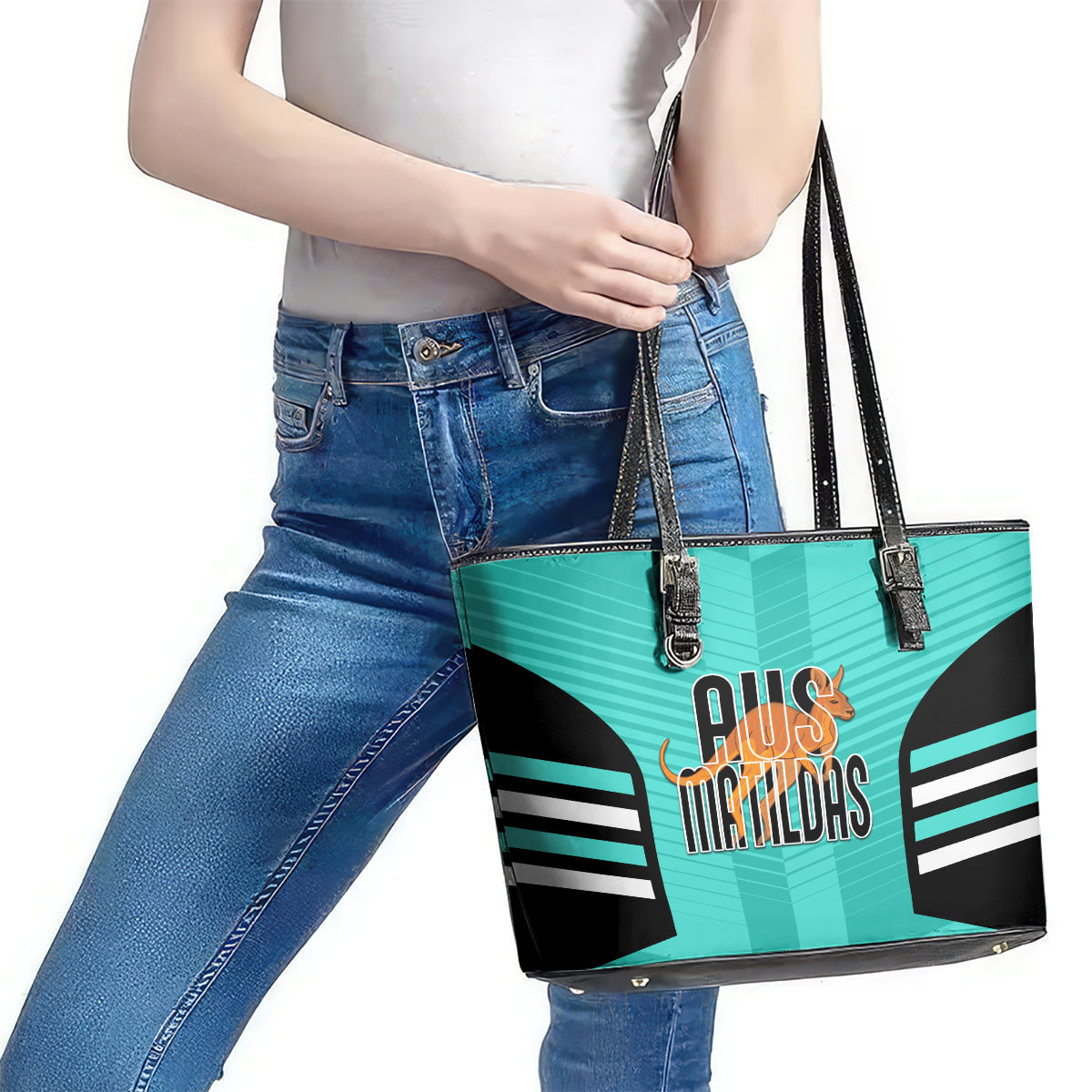 custom-australia-soccer-leather-tote-bag-go-matildas-dynamic-turquoise