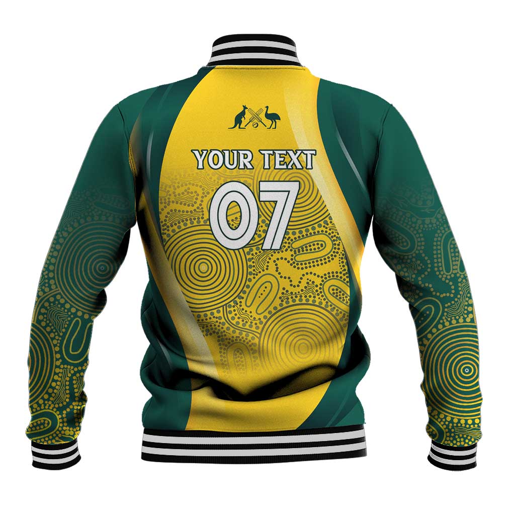 Australia Cricket Custom Indigenous Baseball Jacket Aboriginal Arts GO Aussie