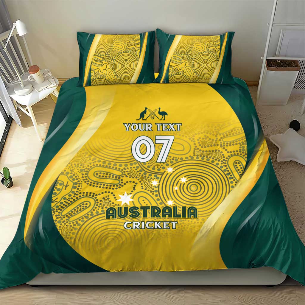 Australia Cricket Custom Indigenous Bedding Set Aboriginal Arts GO Aussie LT7