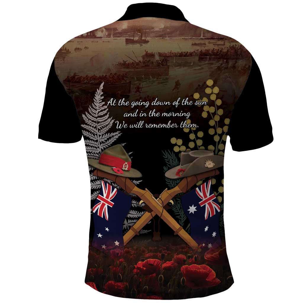 Australia - New Zealand ANZAC Polo Shirt Gallipoli ANZAC Cove Landing