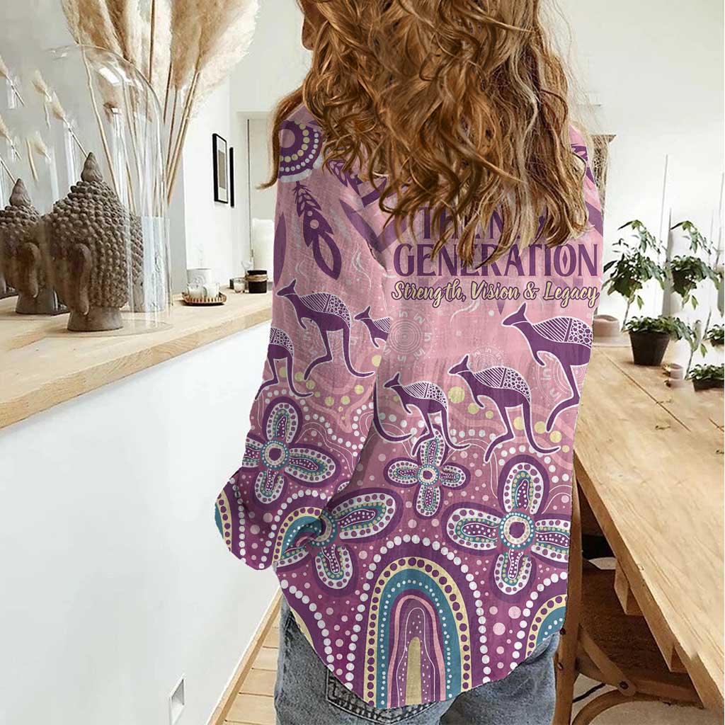 NAIDOC Week 2025 Indigenous Women Casual Shirt Pastel Dream