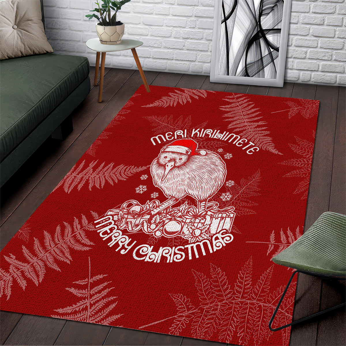 new-zealand-christmas-area-rug-silver-fern-mix-kiwi-bird-ver01