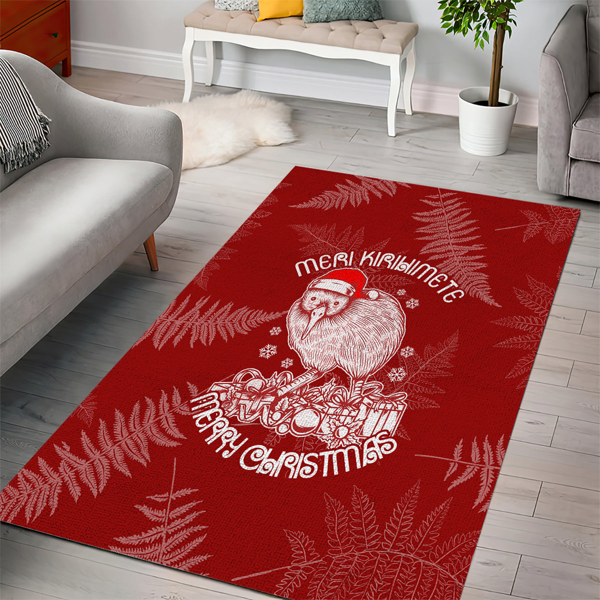 new-zealand-christmas-area-rug-silver-fern-mix-kiwi-bird-ver01