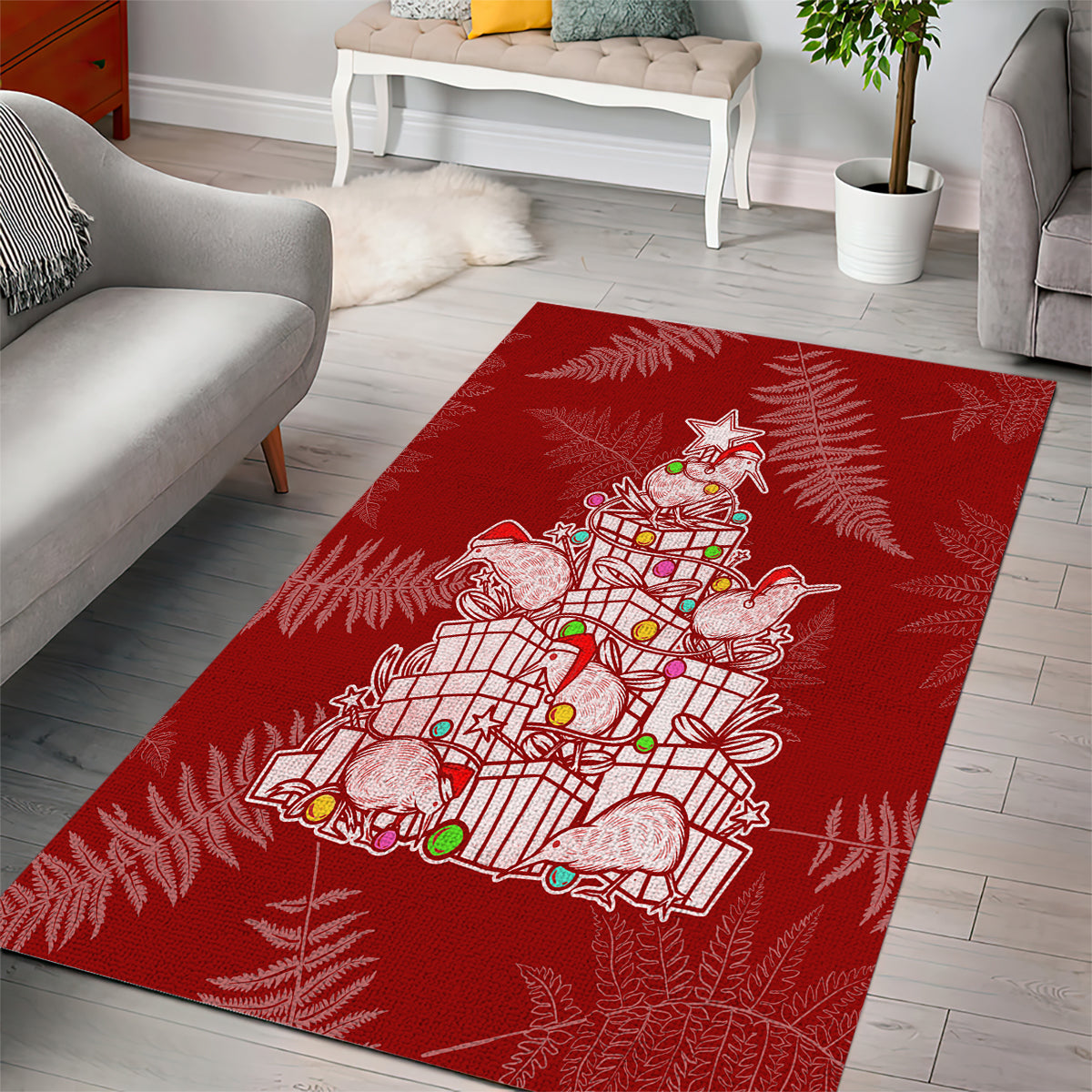 new-zealand-christmas-area-rug-silver-fern-mix-kiwi-bird-ver02