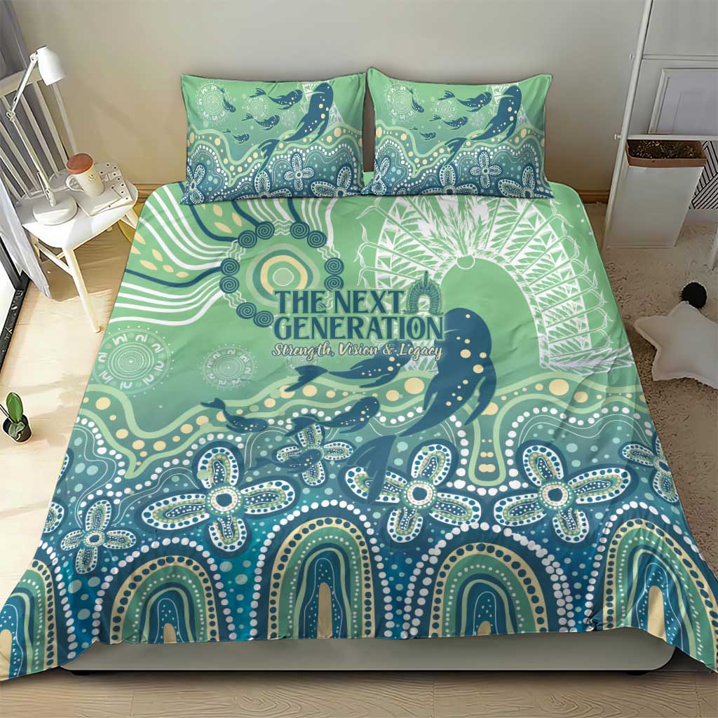 NAIDOC Week 2025 Bedding Set Pastel Ocean Aboriginal Art