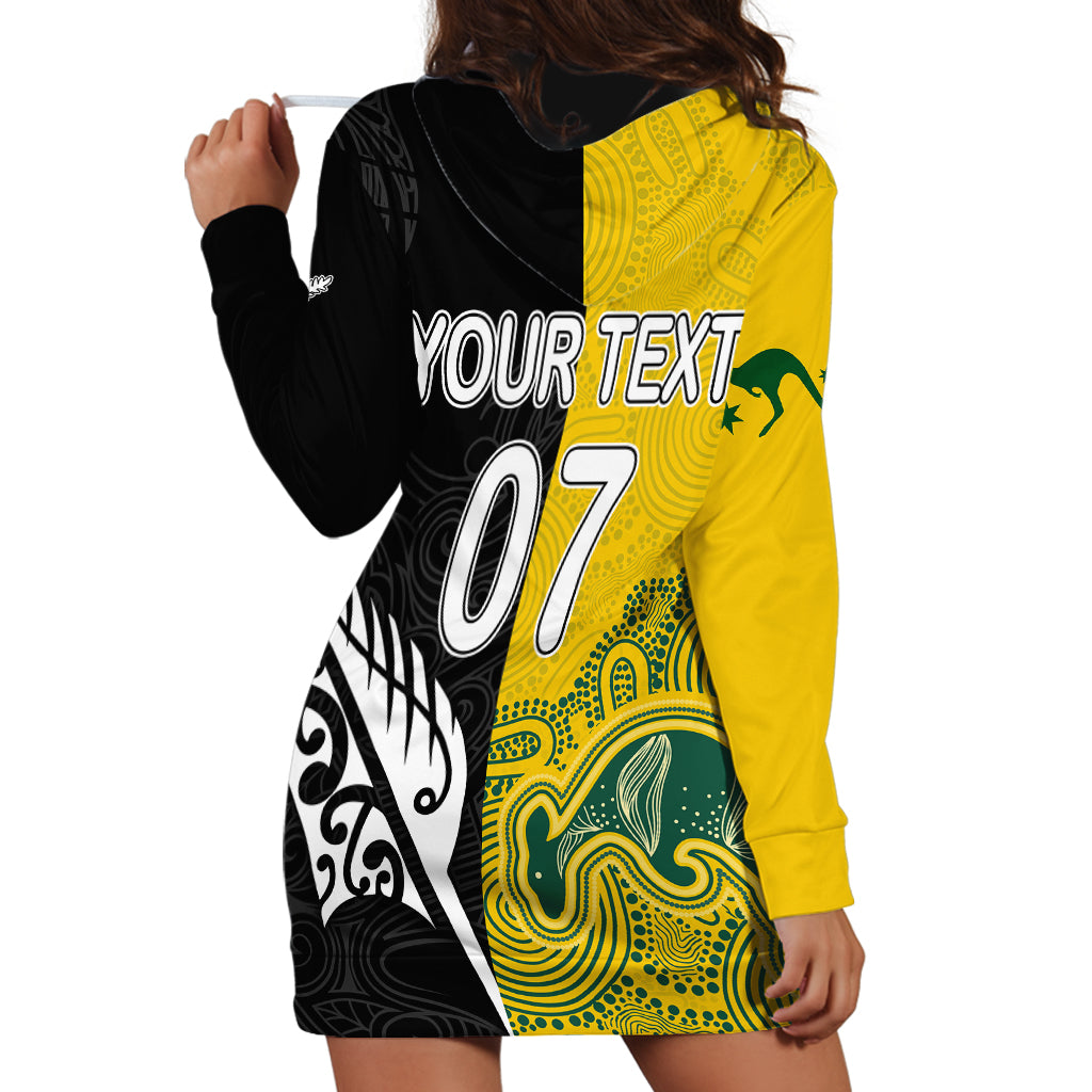 Personalised Matildas Mix Football Ferns Hoodie Dress 2023 World Cup Aboriginal Tribal Style LT7