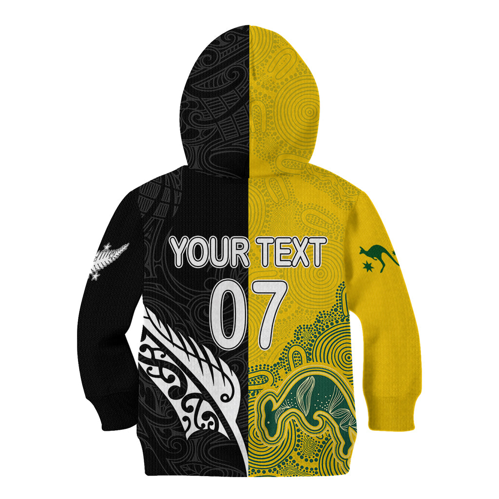 Personalised Matildas Mix Football Ferns Kid Hoodie 2023 World Cup Aboriginal Tribal Style LT7