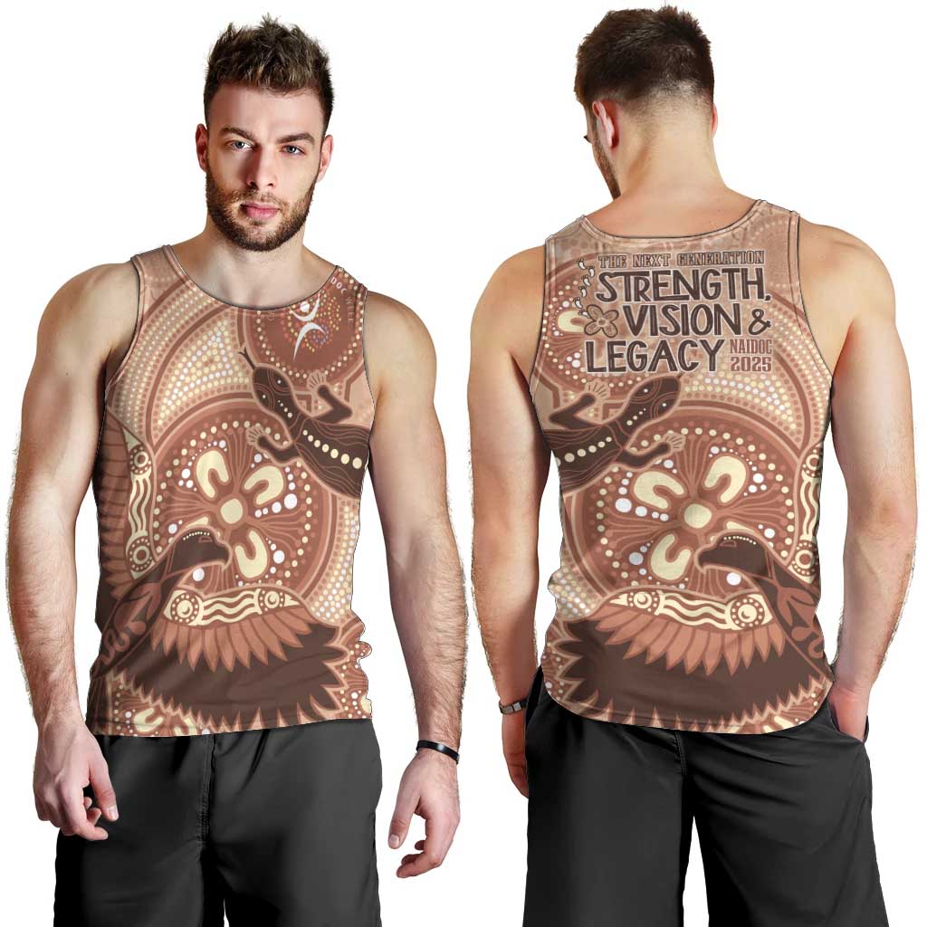 NAIDOC 2025 Strength Vision & Legacy Men Tank Top Future Dreaming - Taupe