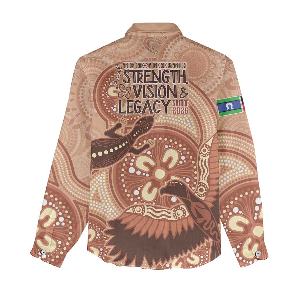 NAIDOC 2025 Strength Vision & Legacy Women Casual Shirt Future Dreaming - Taupe