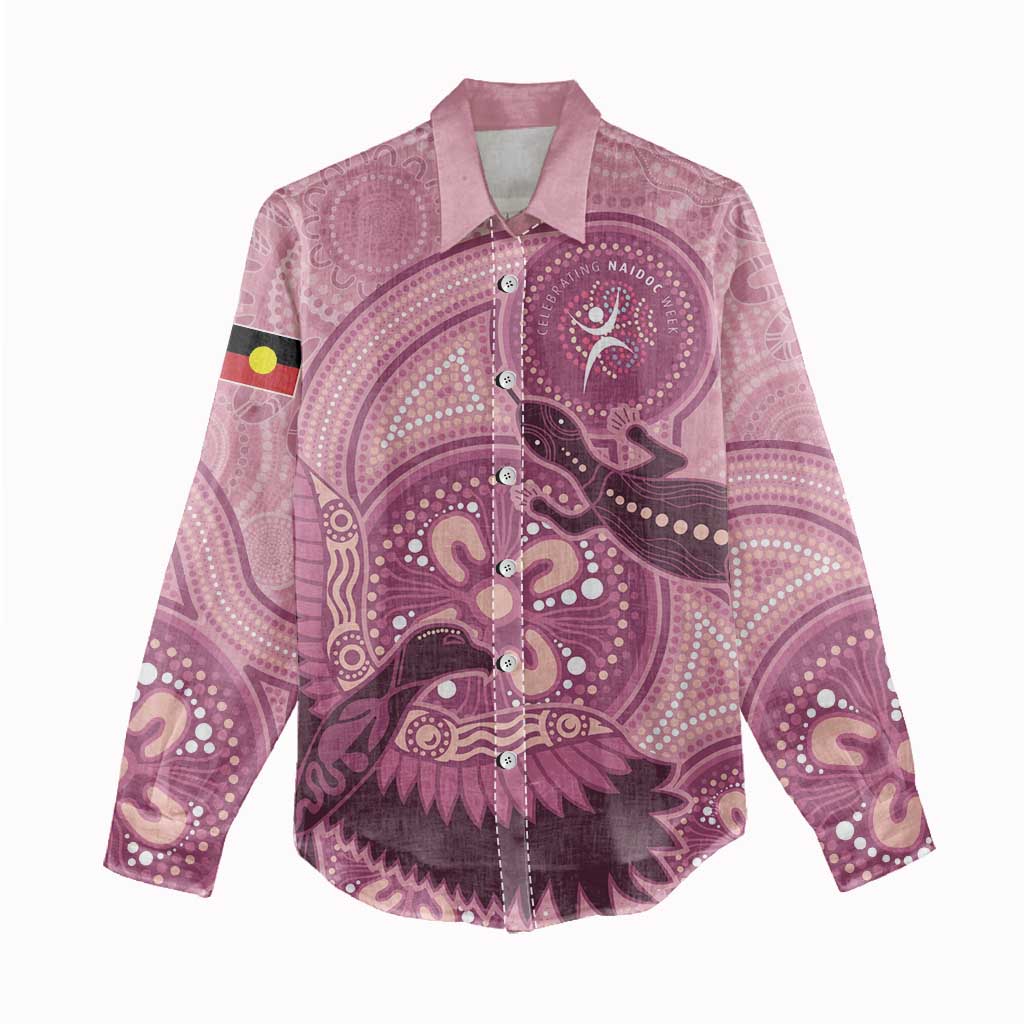 NAIDOC 2025 Strength Vision & Legacy Women Casual Shirt Future Dreaming - Coral