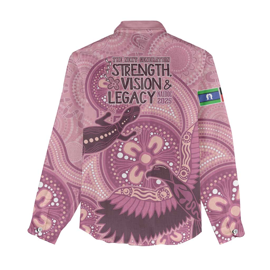 NAIDOC 2025 Strength Vision & Legacy Women Casual Shirt Future Dreaming - Coral