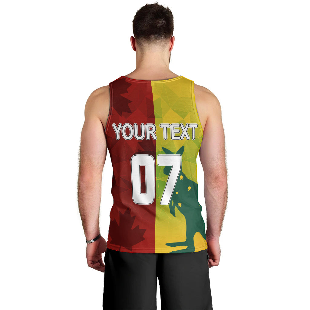 personalised-australia-vs-canada-soccer-men-tank-top-matildas-with-maple-leaves