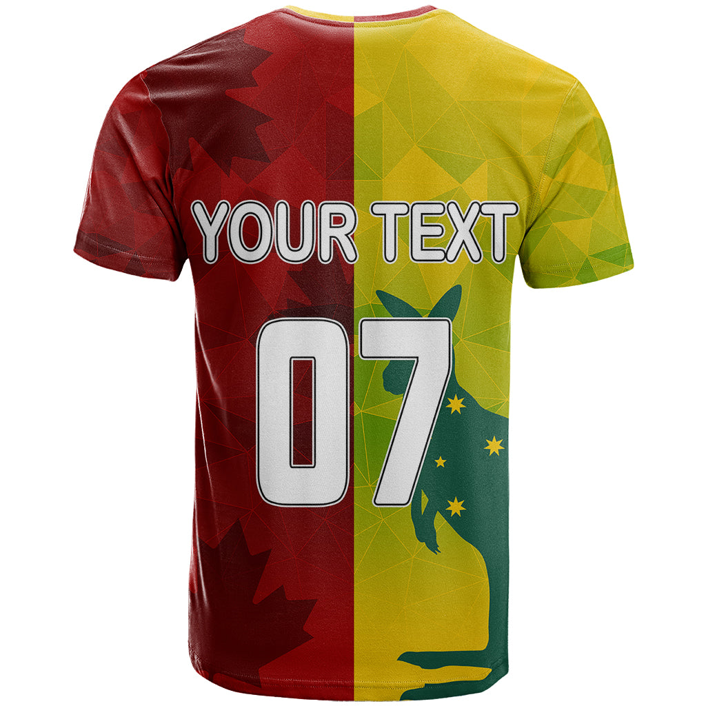 personalised-australia-vs-canada-soccer-t-shirt-matildas-with-maple-leaves