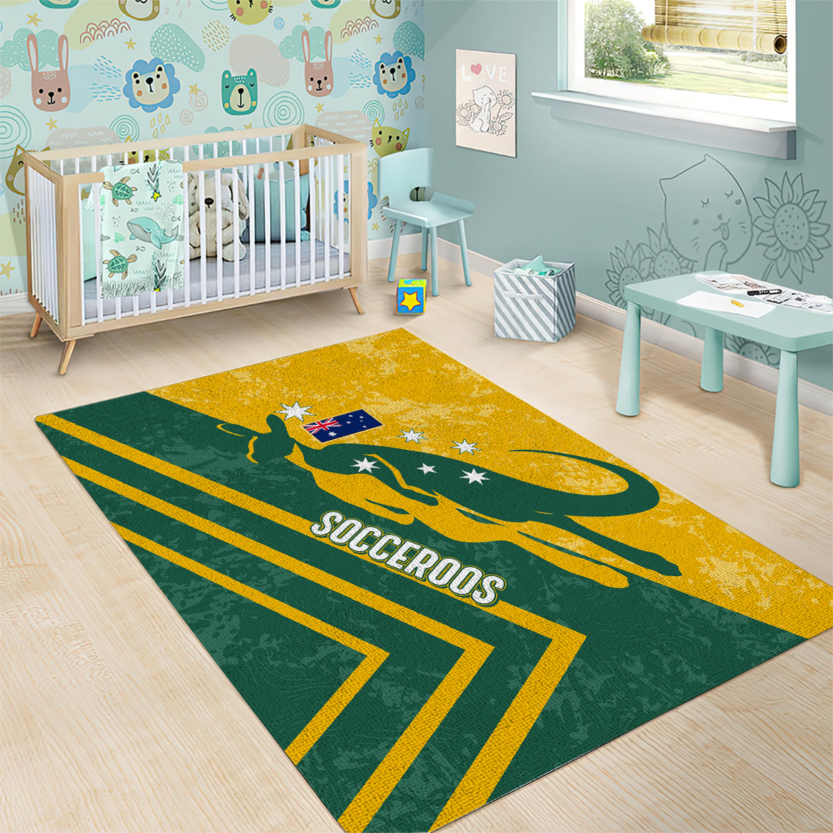 personalised-australia-soccer-area-rug-green-gold-go-socceroos