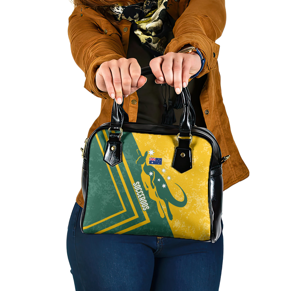 personalised-australia-soccer-shoulder-handbag-green-gold-go-socceroos