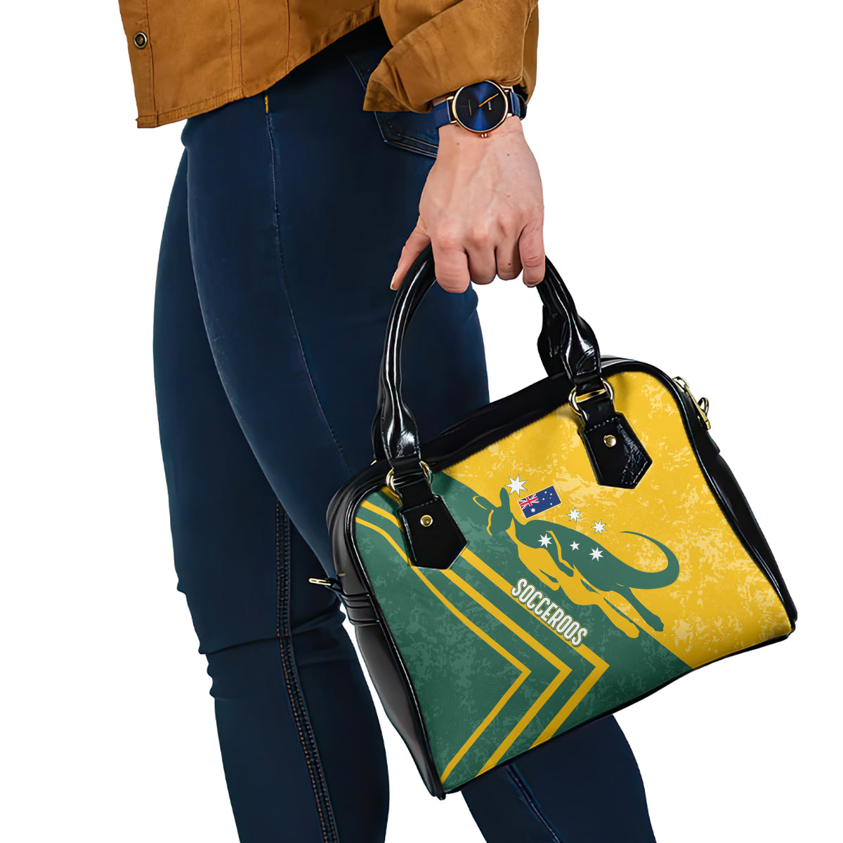 personalised-australia-soccer-shoulder-handbag-green-gold-go-socceroos