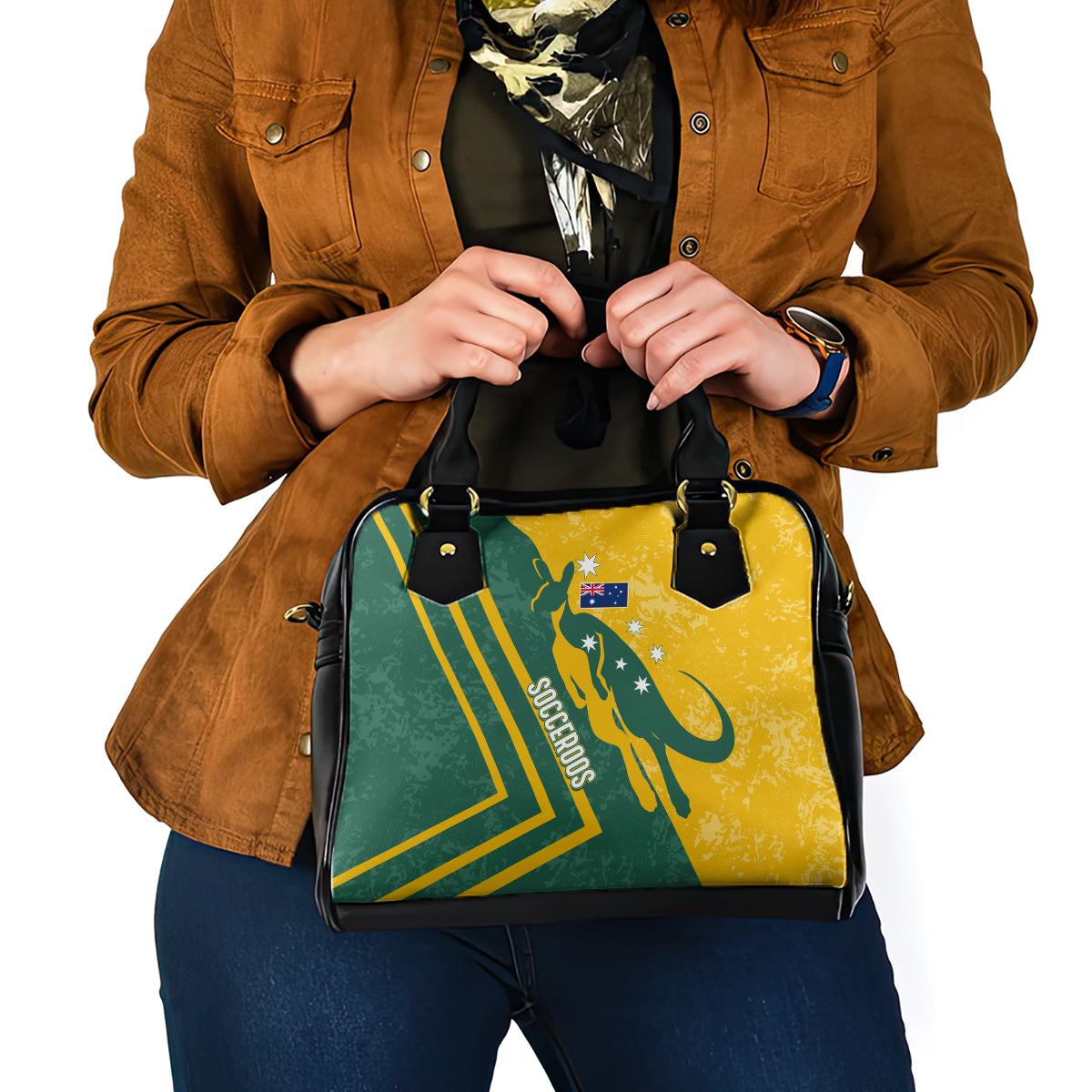 personalised-australia-soccer-shoulder-handbag-green-gold-go-socceroos