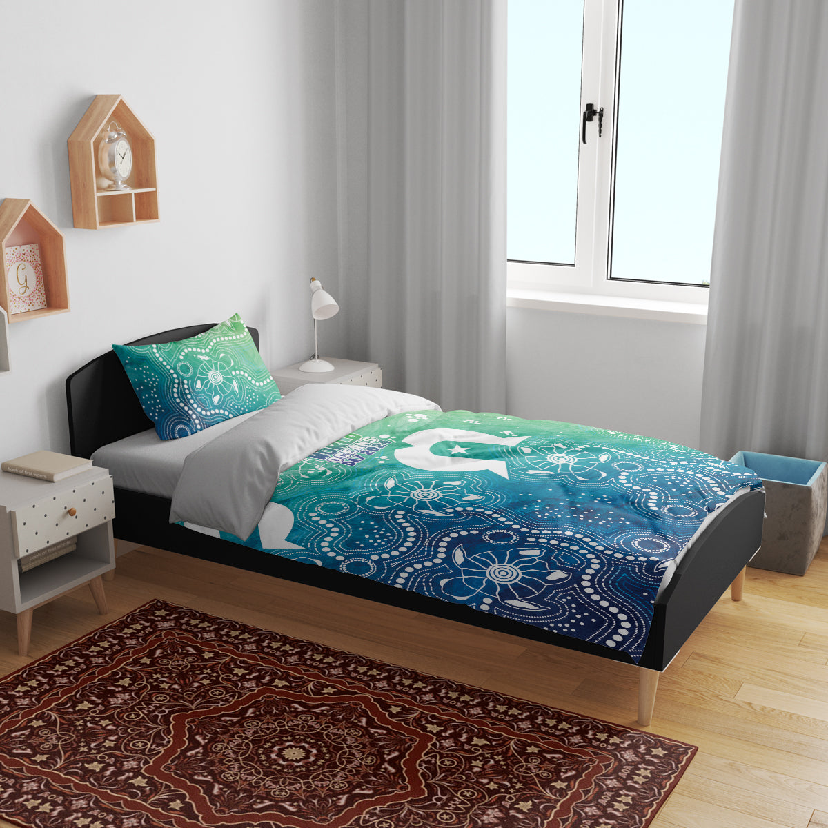 Australia Aboriginal Style Bedding Set World Ocean Day