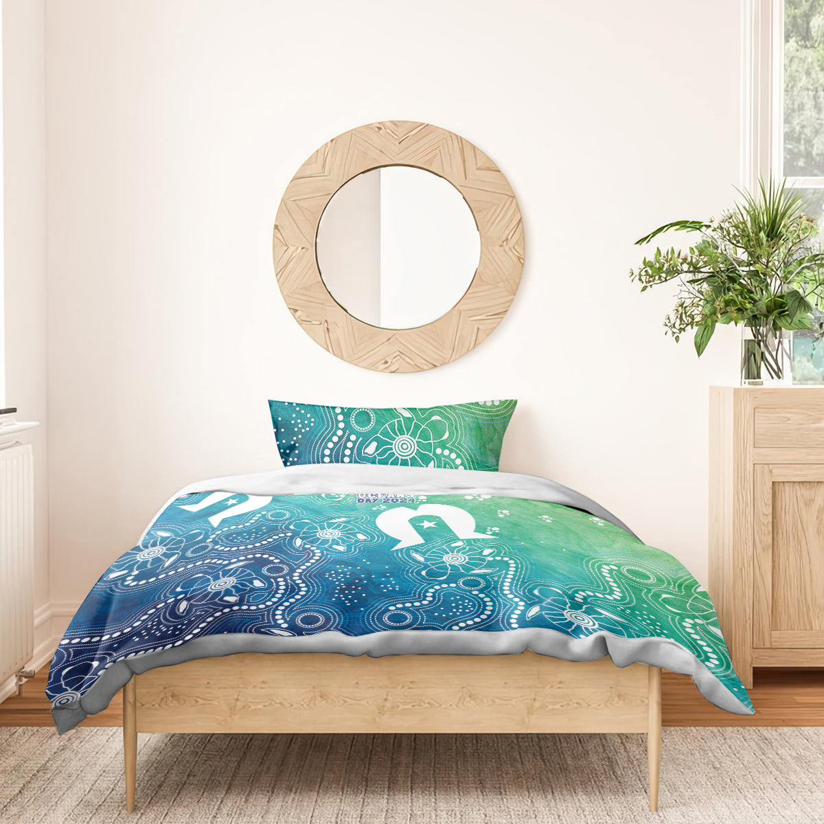 Australia Aboriginal Style Bedding Set World Ocean Day