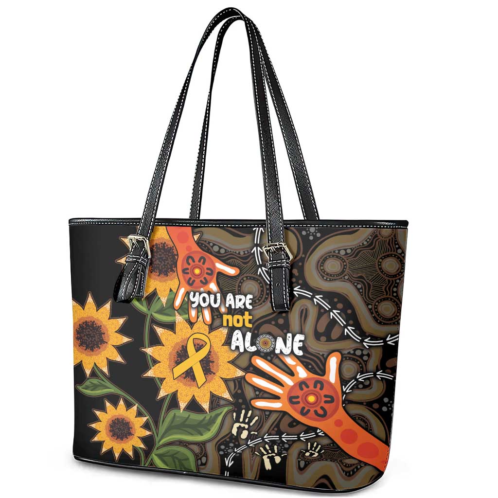 Australia Indigenous Leather Tote Bag You Are Not Alone