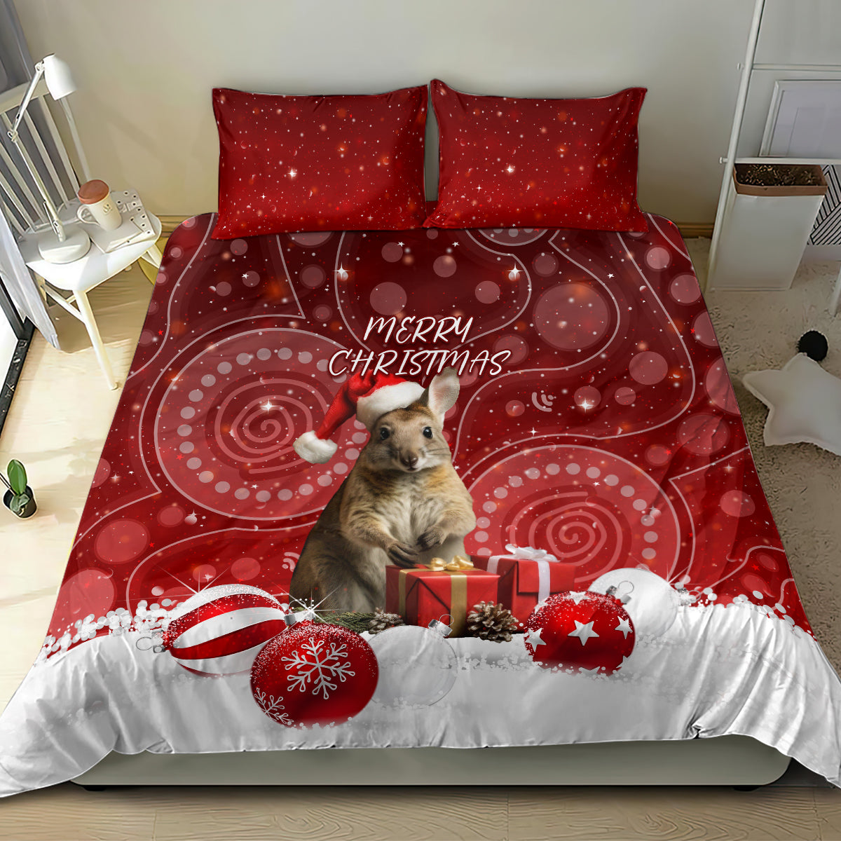 australia-christmas-wallaby-bedding-set-aboriginal-art