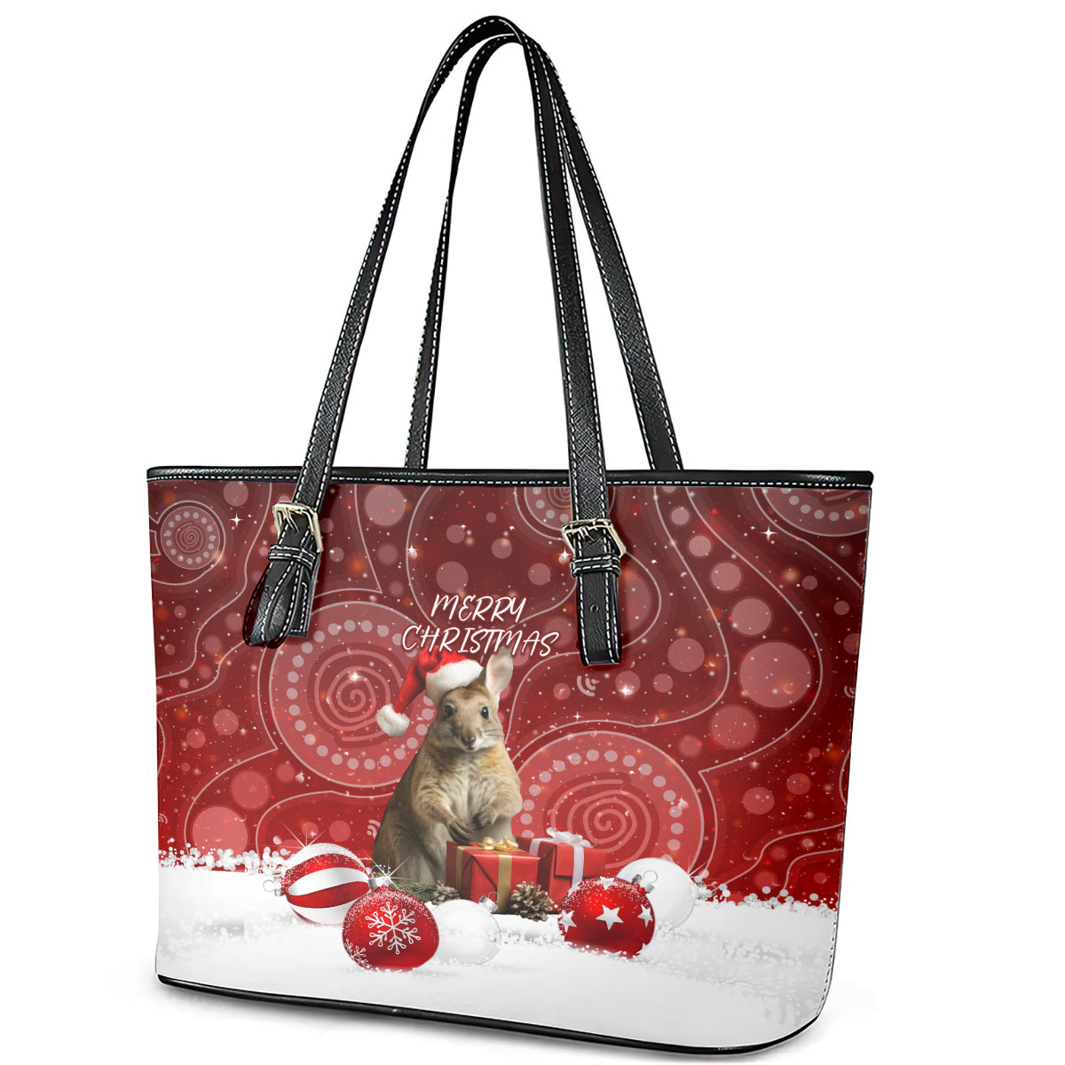 australia-christmas-wallaby-leather-tote-bag-aboriginal-art