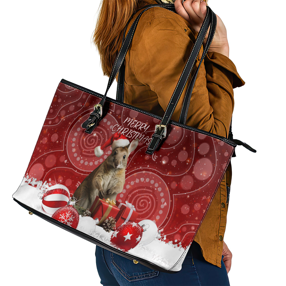 australia-christmas-wallaby-leather-tote-bag-aboriginal-art