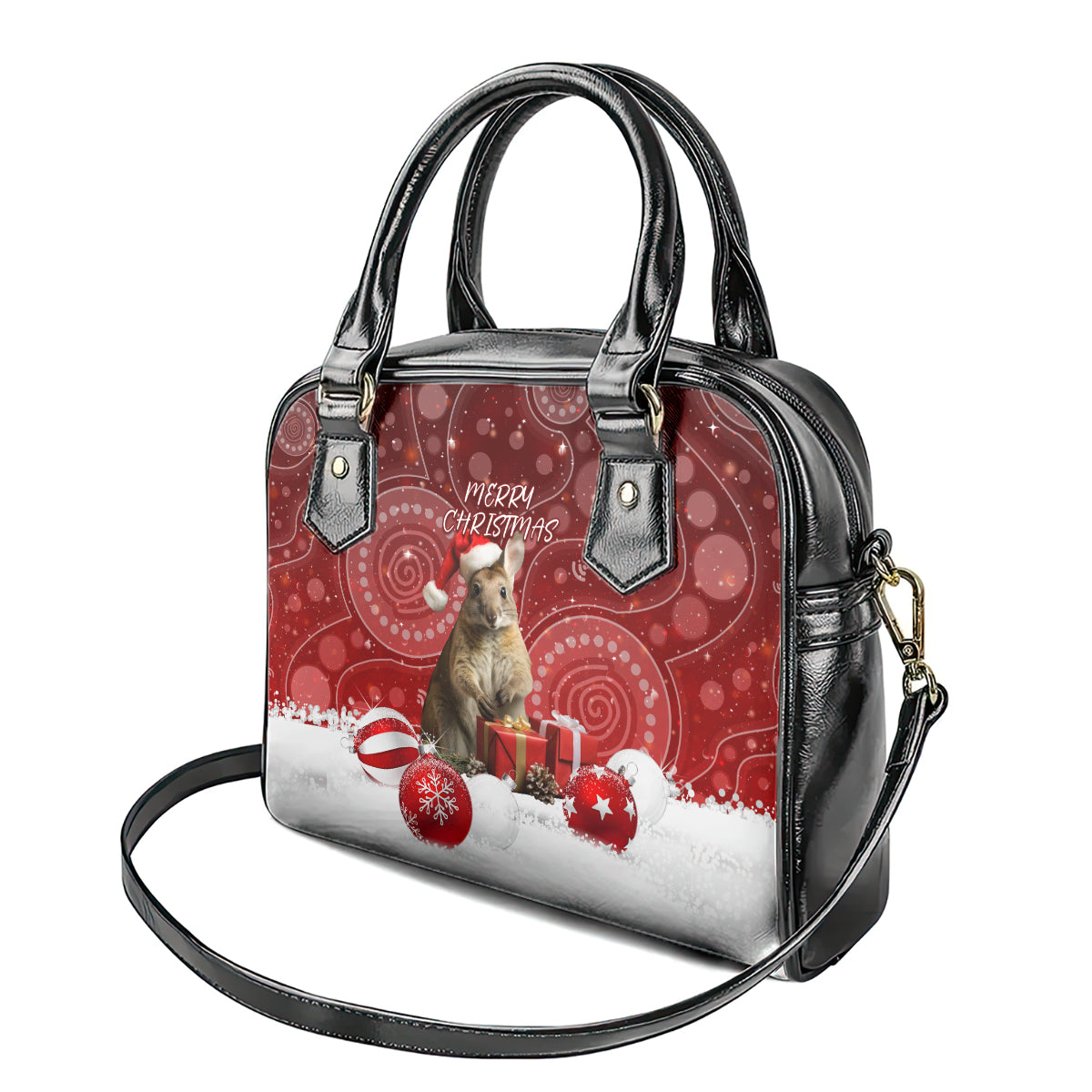 australia-christmas-wallaby-shoulder-handbag-aboriginal-art