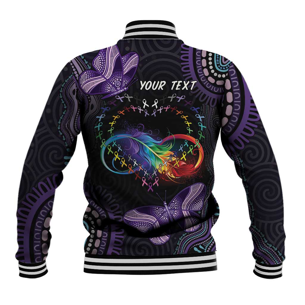 Australia Aboriginal Dot Arts Baseball Jacket Fight Cancer In All Colors