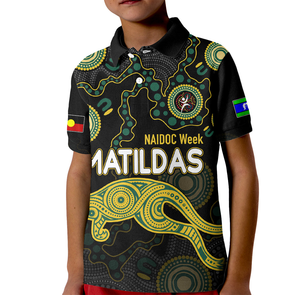 naidoc-week-2023-kid-polo-shirt-australia-soccer-matildas-for-our-elders