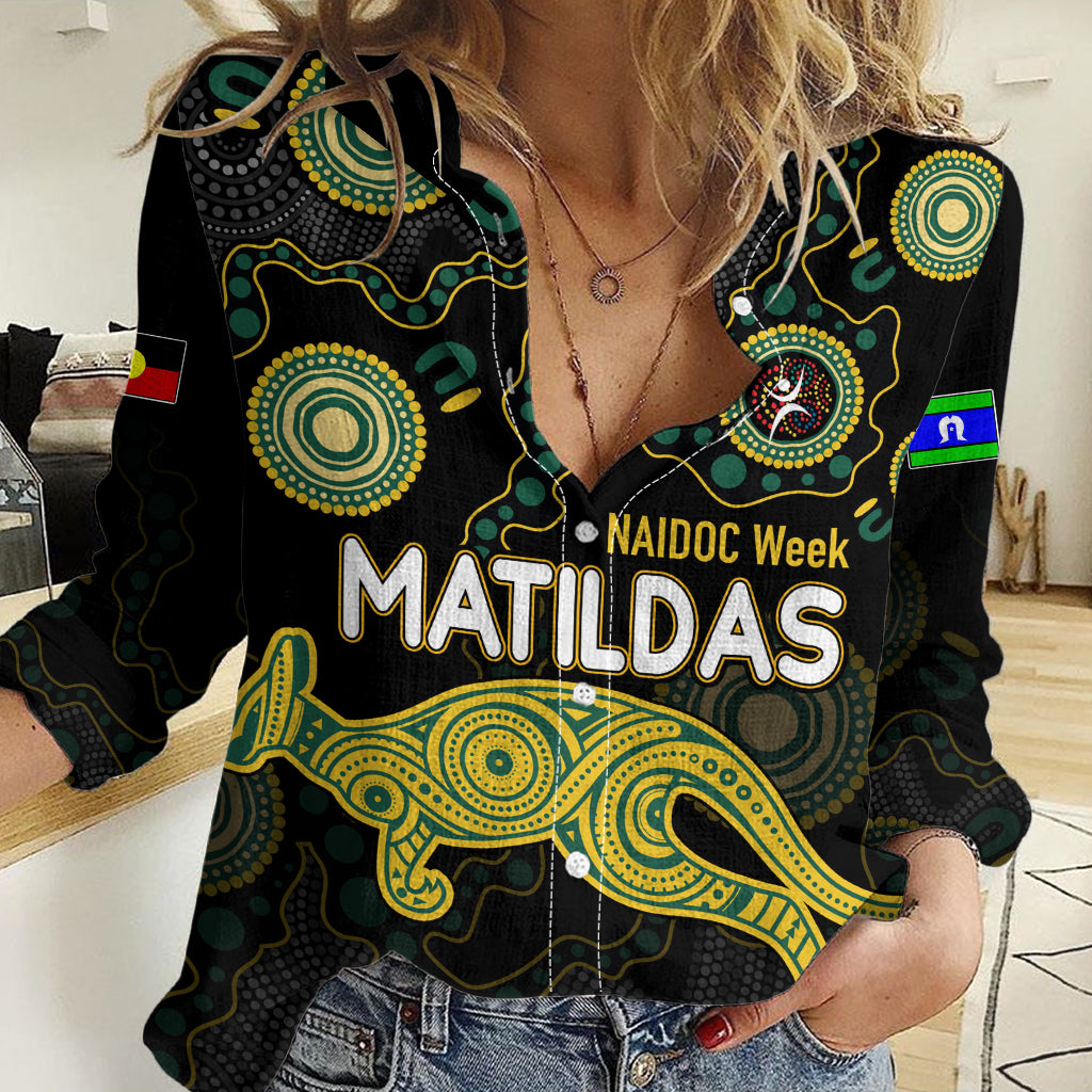 NAIDOC Week 2023 Women Casual Shirt Australia Soccer Matildas - For Our Elders LT7