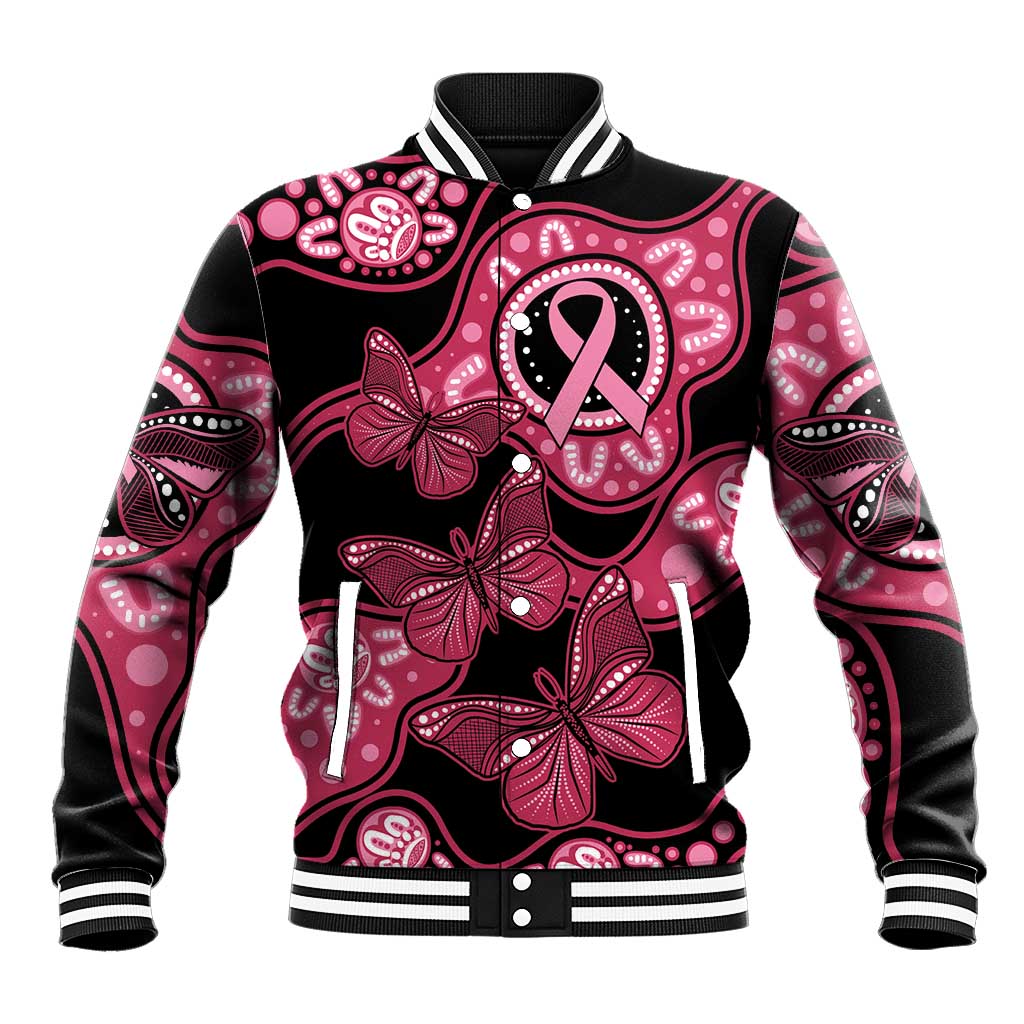 Australia Indigenous Baseball Jacket Breast Cancer Black Aboriginal Butterfly